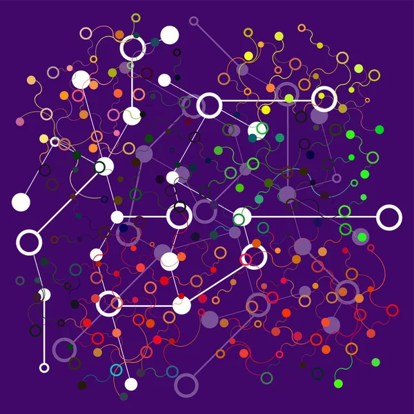 Social Network Graphic Concept. Molecule and Communication Background (en inglés). Diseño gráfico útil para su diseño —  Fotos de Stock