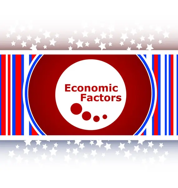 Economic factors web button, icon — Stock Photo, Image