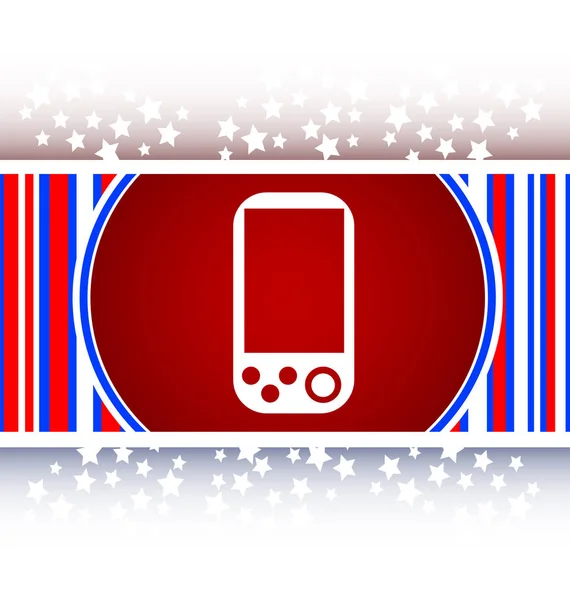 Przycisk ikony internetowej ze smartfonem — Zdjęcie stockowe
