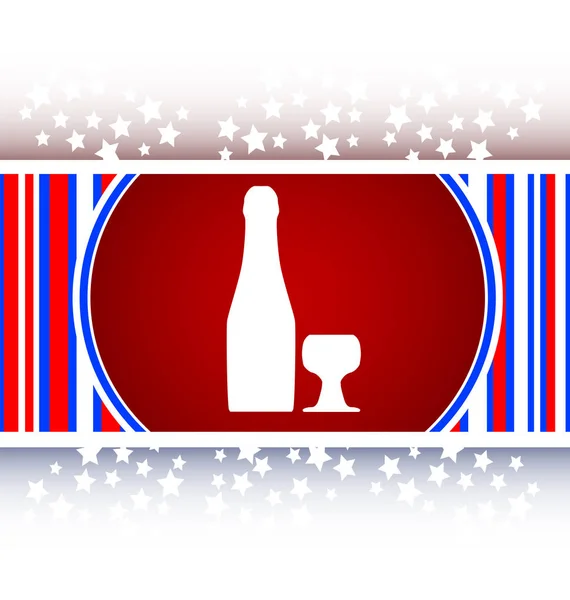 Ikona z butelki i Puchar, przycisk web — Zdjęcie stockowe