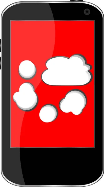 Smartphone con simbolo di cloud computing su uno schermo — Foto Stock