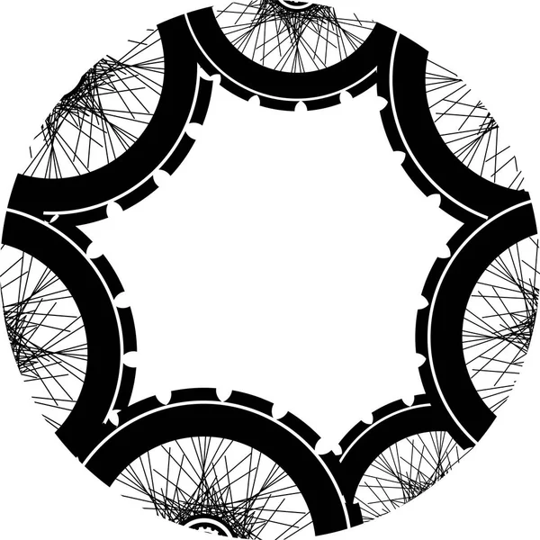 Bicycle wheels pattern isolated on white background — Stock Photo, Image