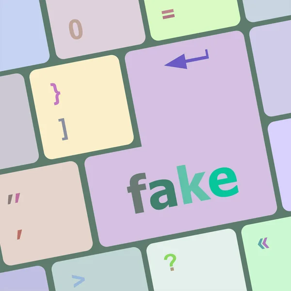 Fake-Taste auf Computertastatur-Taste — Stockfoto