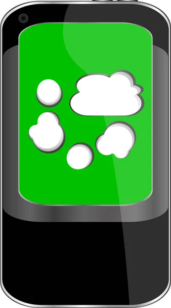 Smartphone con simbolo di cloud computing su uno schermo — Foto Stock