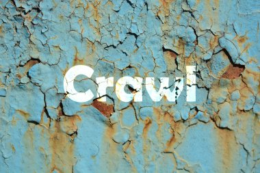 gezinme word yazdırma grunge metalik duvardaki