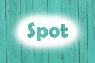 grunge ahşap plaka üzerinde spot word yazdırma