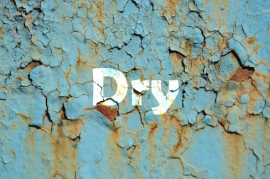 Yeşil paslı metal boyalı arka planda, doku kuru word yazdırma.