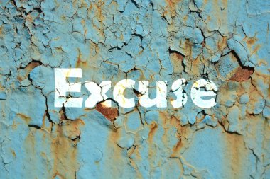 bahane word yazdırma paslı metal metal arka plan oluklu