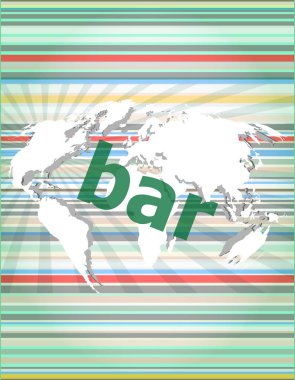 Bar, yüksek teknoloji arka plan, dijital iş dokunmatik ekran. alıntı, bilgi, başarı, haber, textbox kavramı