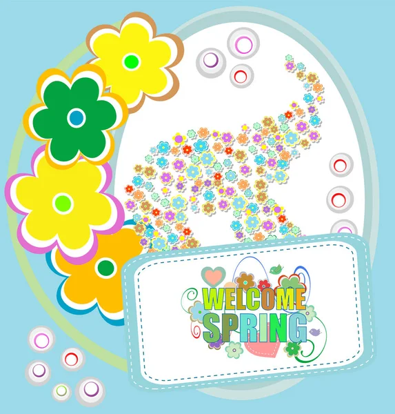 Welcome Spring Holiday Card — Stock Photo, Image