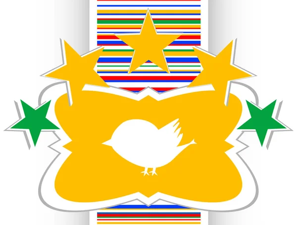 Hochglanz-Website und Internet-Websymbol mit Vogel-Symbol — Stockfoto