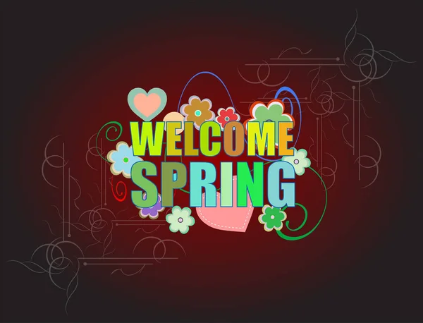 Bem-vindo Spring Holiday Card — Fotografia de Stock