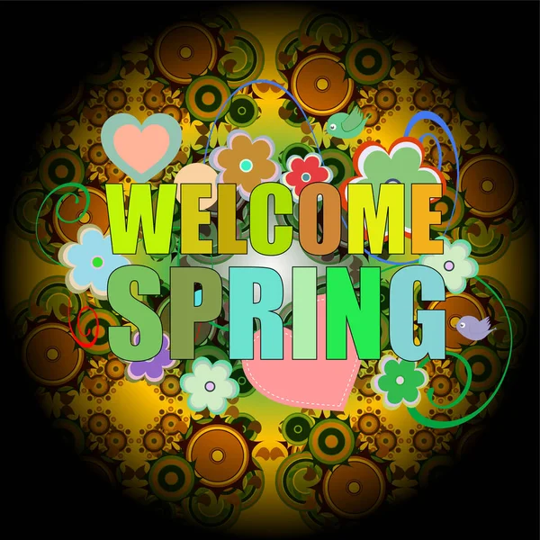 Welcome Spring Holiday Card — Stock Photo, Image