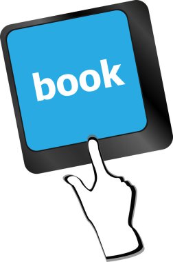 Bilgisayar klavyesi tuşuna kitap sözcüğü