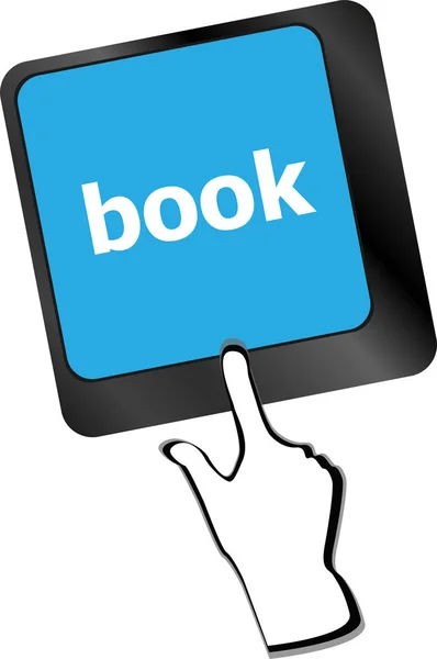 Book word on computer keyboard button — Stock Photo, Image