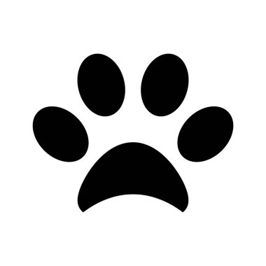 pençe baskı üzerine beyaz izole