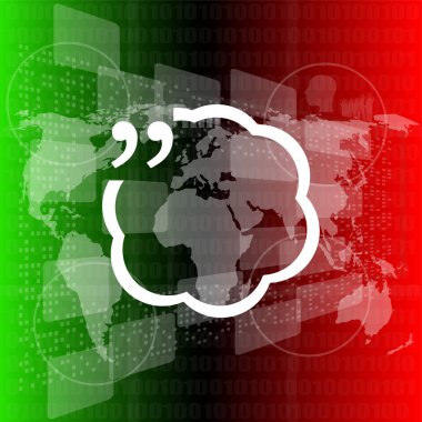  Alıntı Mark Konuşma Balonu. Alıntı işareti simgesi. Soyut arkaplan.