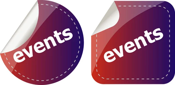 Evenementen stickers set, icoon button set geïsoleerd op wit — Stockfoto