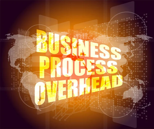 Business process overhead interface hi technologia — Zdjęcie stockowe