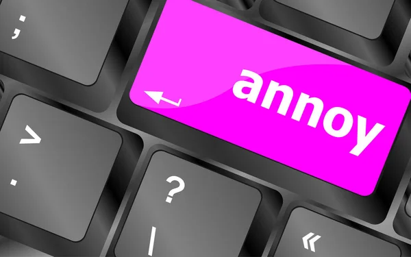 Annoy button on the computer keyboard key — Stock Photo, Image