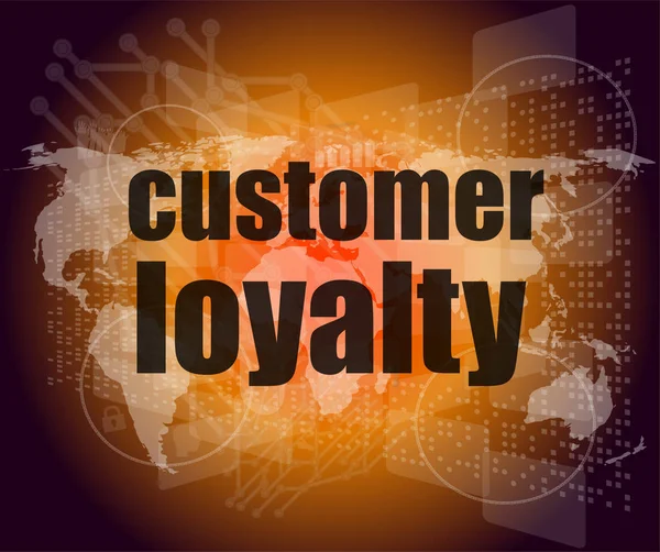 Marketing concept: words Customer loyalty on digital screen — Stock Photo, Image