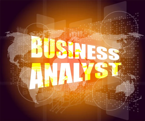 Geschäftskonzept, Business Analyst digitale Touchscreen-Schnittstelle — Stockfoto