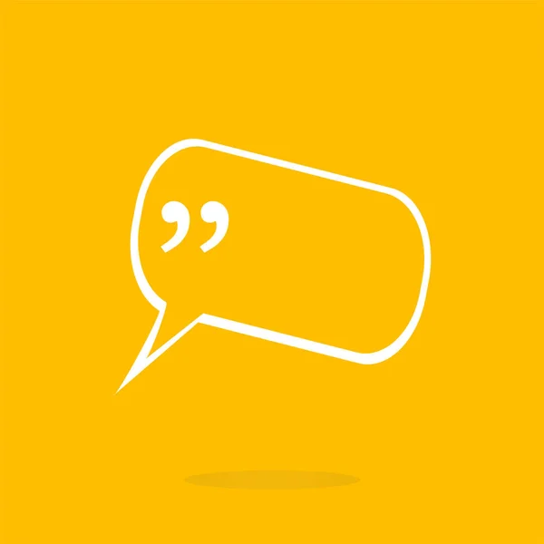 Citaat Mark Speech Bubble. Citaat teken icoon. Abstracte achtergrond. — Stockfoto