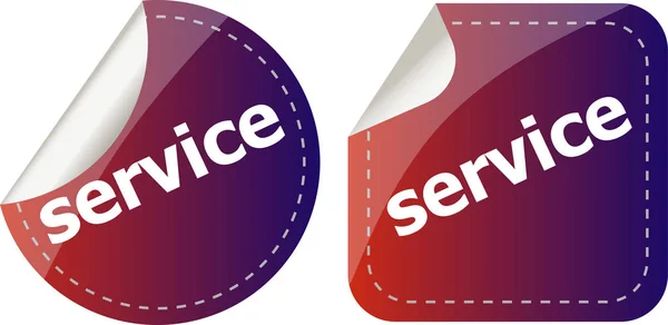 Service. stickers set, web icon button isolated on white — Stock Photo, Image