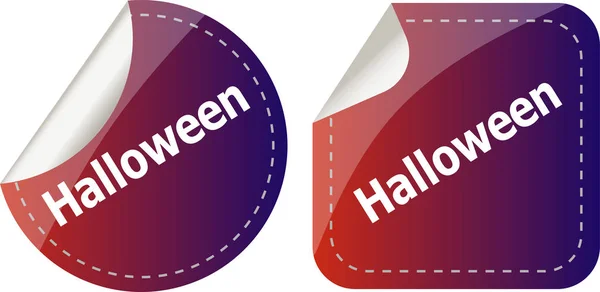 Happy Halloween ronde stickers set — Stockfoto