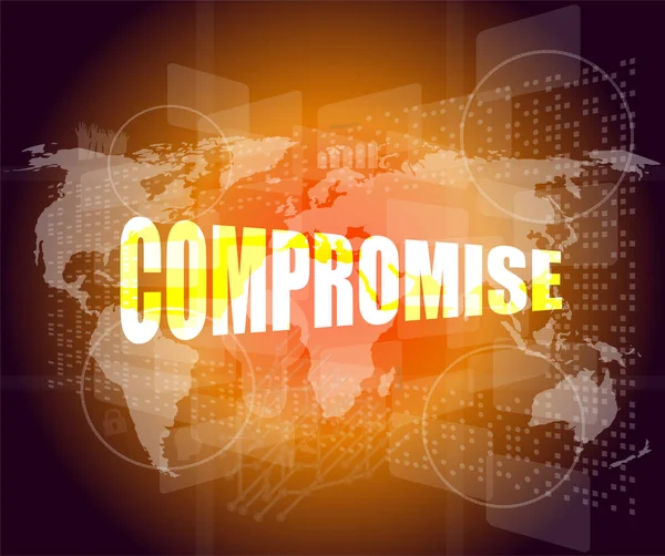 Business concept: word compromise on digital touch screen — Stock Photo, Image