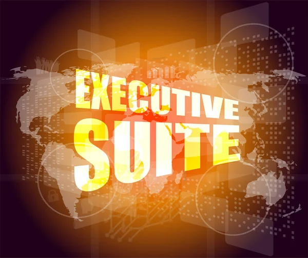 Executive Suite, Hi-Tech-Schnittstelle, Touchscreen — Stockfoto