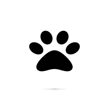 pençe baskı üzerine beyaz izole