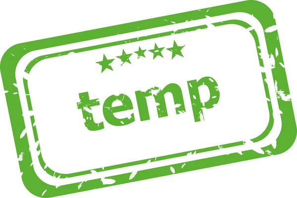 Temp grunge rubber stamp isolated on white background — Stock Photo, Image