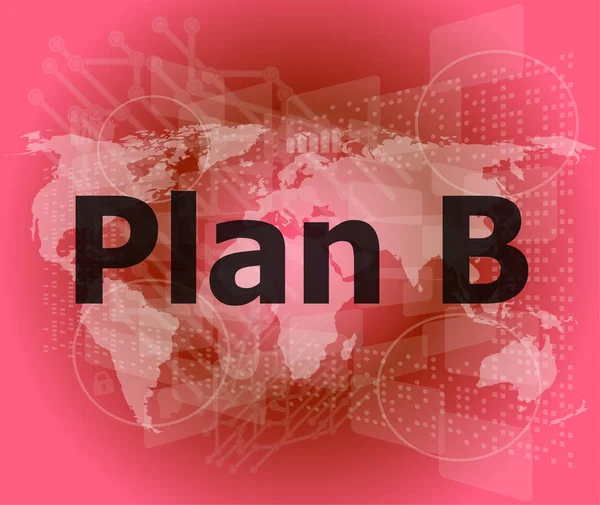 Le plan de mot b sur l'écran numérique, concept d'affaires — Photo