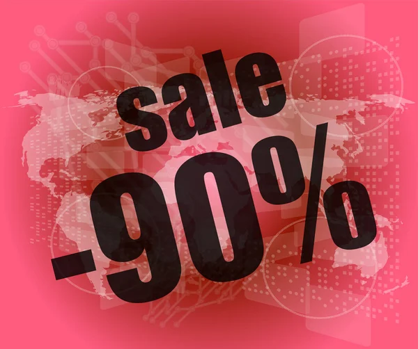 Prodej procento na obchodní digitální dotykové obrazovce — Stock fotografie