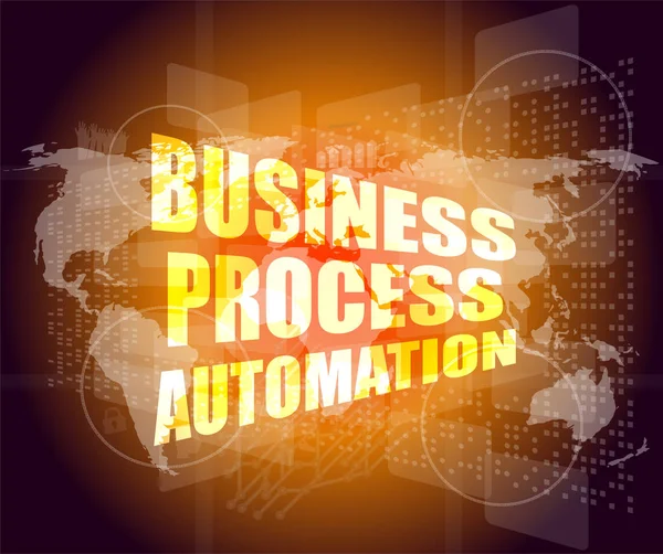 Интерфейс автоматизации бизнес-процессов — стоковое фото
