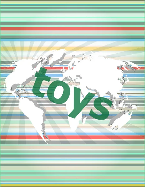 Marketing concept: woorden speelgoed marketing op digitaal scherm. concept van bronvermelding, info, getuigenissen, kennisgeving, textbox — Stockfoto