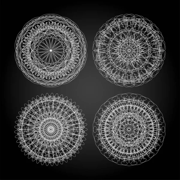 Mandala para pintar. Adorno del círculo. Elemento de diseño. Guilloche — Foto de Stock