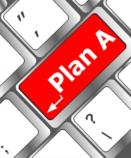 Plan Een sleutel op het toetsenbord van de computer - internet business concept — Stockfoto