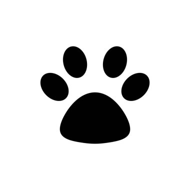 pençe baskı üzerine beyaz izole