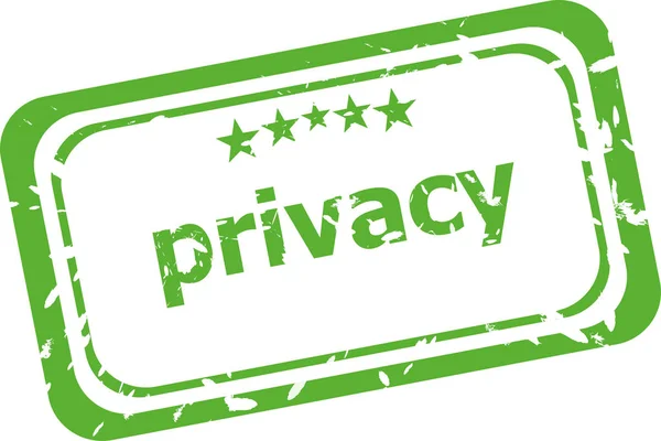 PRIVACY text, on vintage rectangle stamp sign. — Stock Photo, Image