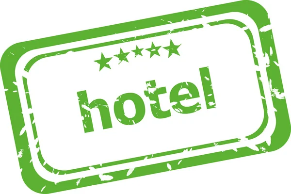 Hotel Grunge Gummistempel isoliert auf weißem Hintergrund — Stockfoto