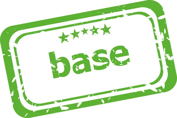 Base on rubber stamp over a white background — Stock Photo, Image