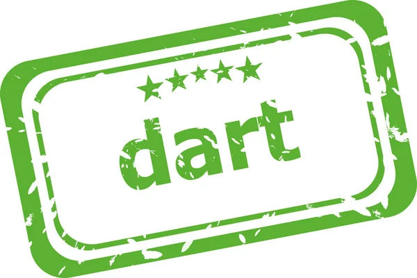 Dart Wort auf Gummi alten Geschäftsstempel — Stockfoto