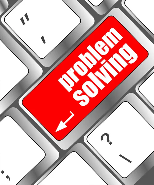 Problem solving button on computer keyboard key — Stock Photo, Image