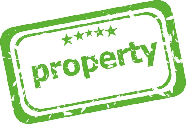 Property on rubber stamp over a white background — Stock Photo, Image