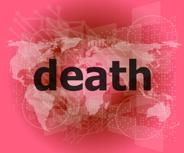 사회적 개념: 디지털 터치 스크린에서 단어의 죽음 — 스톡 사진