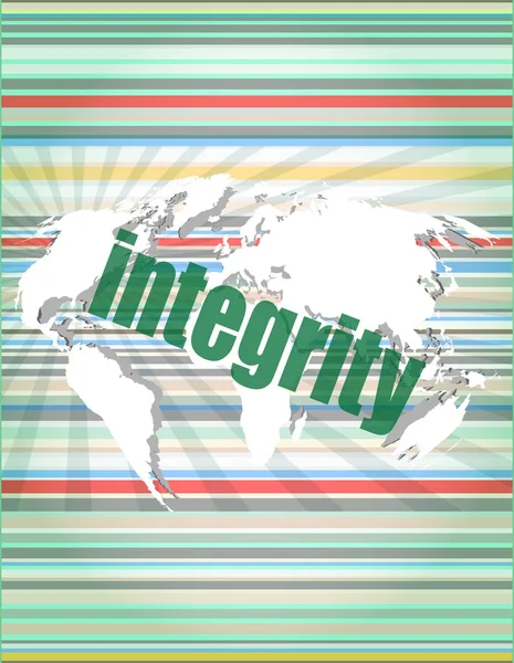 Business concept: word integrity on digital background — Stock Photo, Image