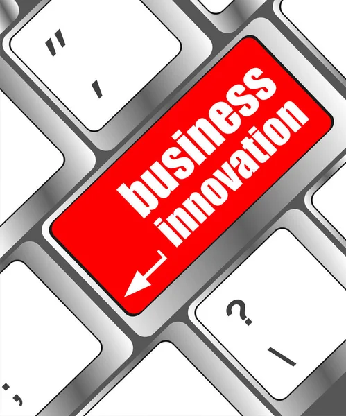 Innovación empresarial - conceptos de negocio en teclado informático, concepto de negocio —  Fotos de Stock