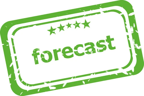 Logotipo de palabra de texto de signo de sello FORECAST aislado en blanco —  Fotos de Stock